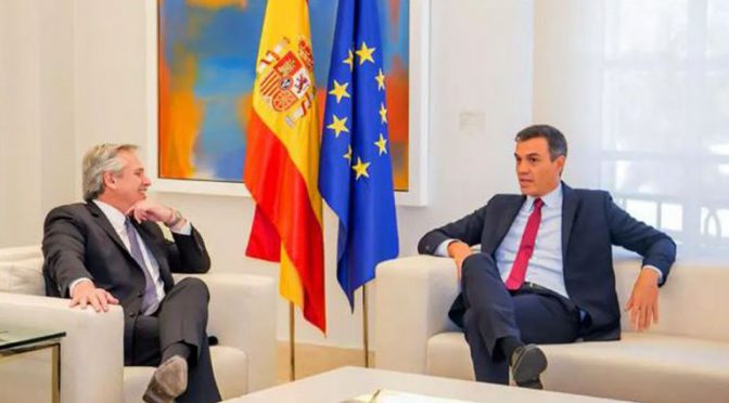FMI, Club de París y acuerdo Mercosur-UE, la agenda del Presidente con el rey Felipe VI y Sánchez