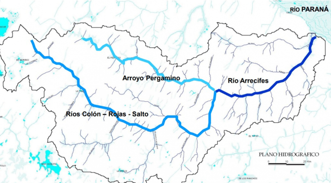 Lluvias de más de 300 mm: en la cuenca del río Arrecifes temen fuertes desbordes y piden estar alertas