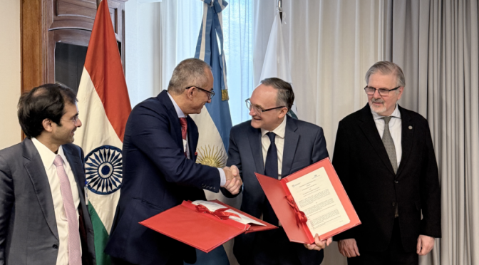 “Debemos negociar un acuerdo de libre comercio entre el Mercosur y la India”